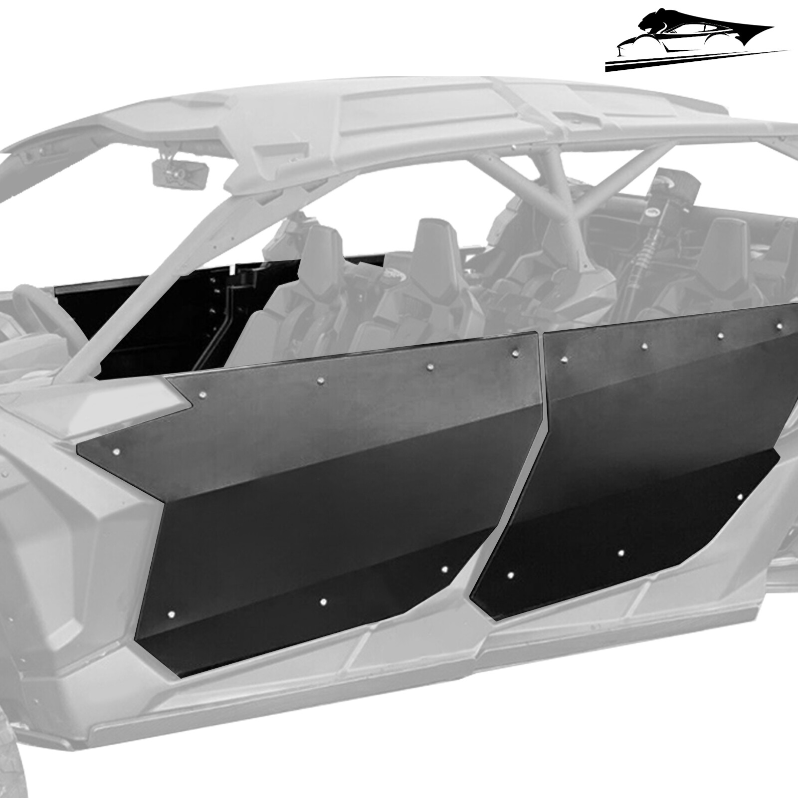 Black Aluminum Door Panel For CAN AM X3 Max Full Doors 2017 2018 2019 -2024