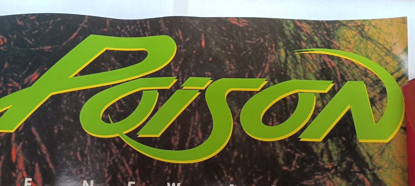 Poison Open Up And Say Ahh Vintage 1988 Promo Poster, '80s Glam Metal, Hard Rock