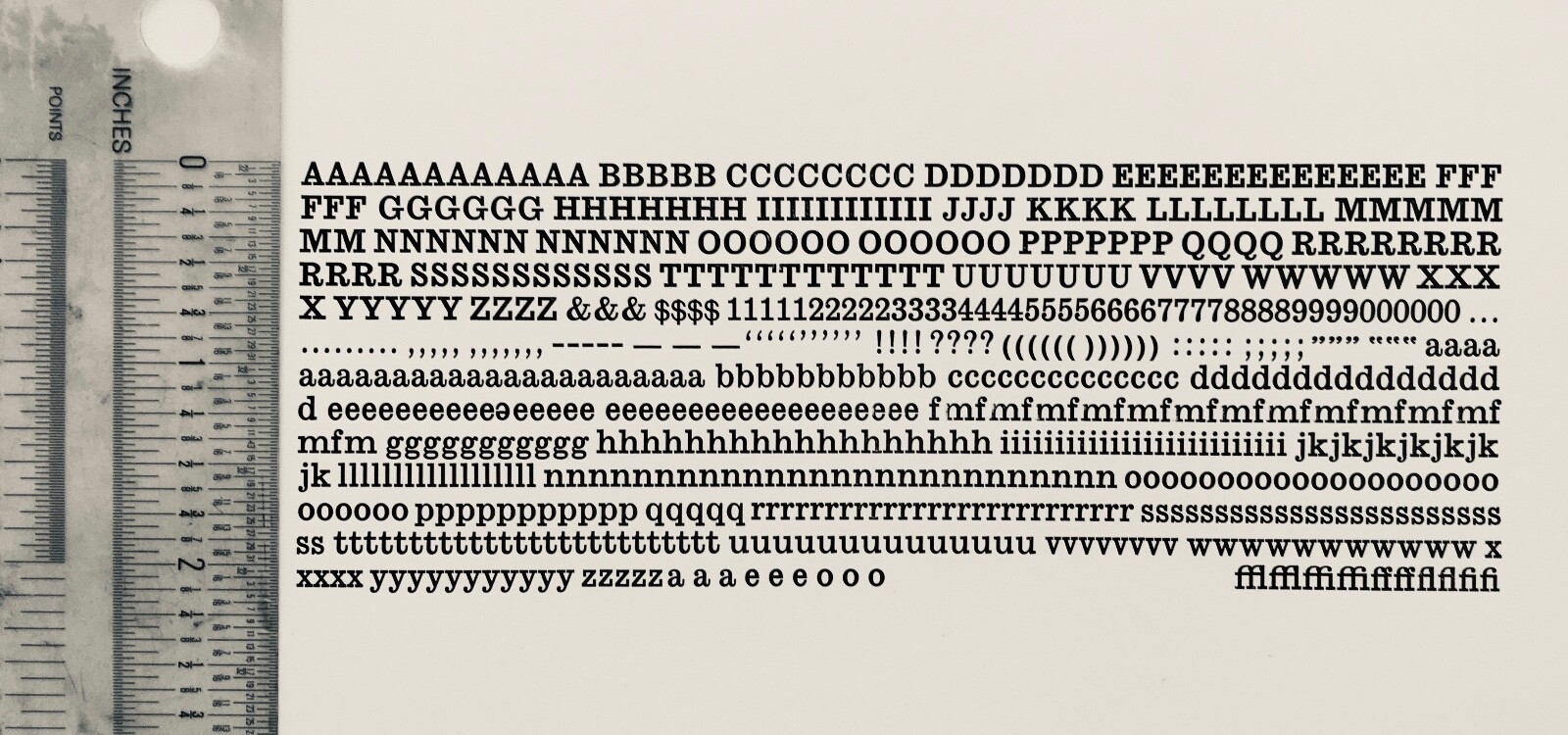 New Letterpress Type - 12 point Modern Antique