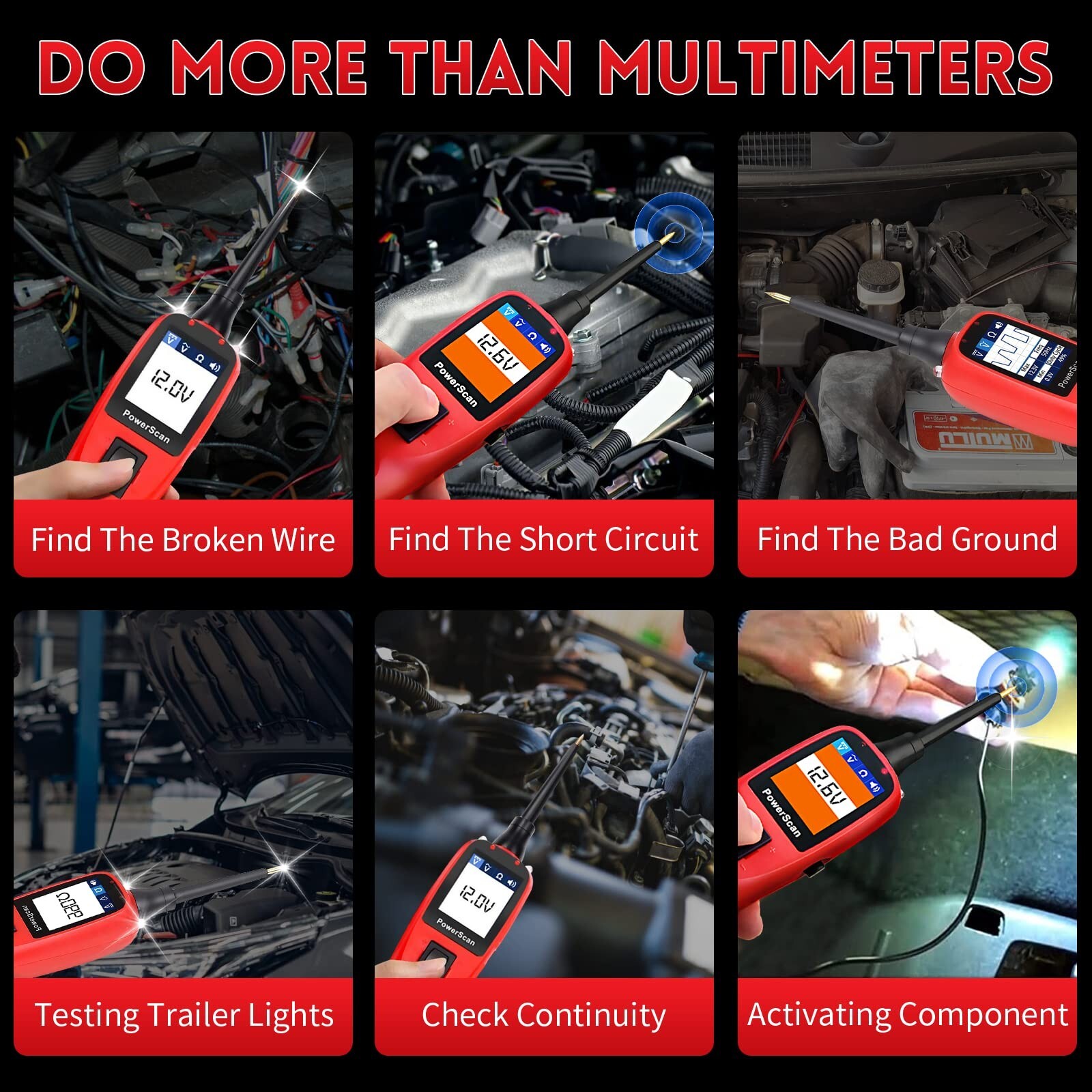 Autel PowerScan PS100 Electrical System Diagnosis Tool Auto Circuit Battery Test
