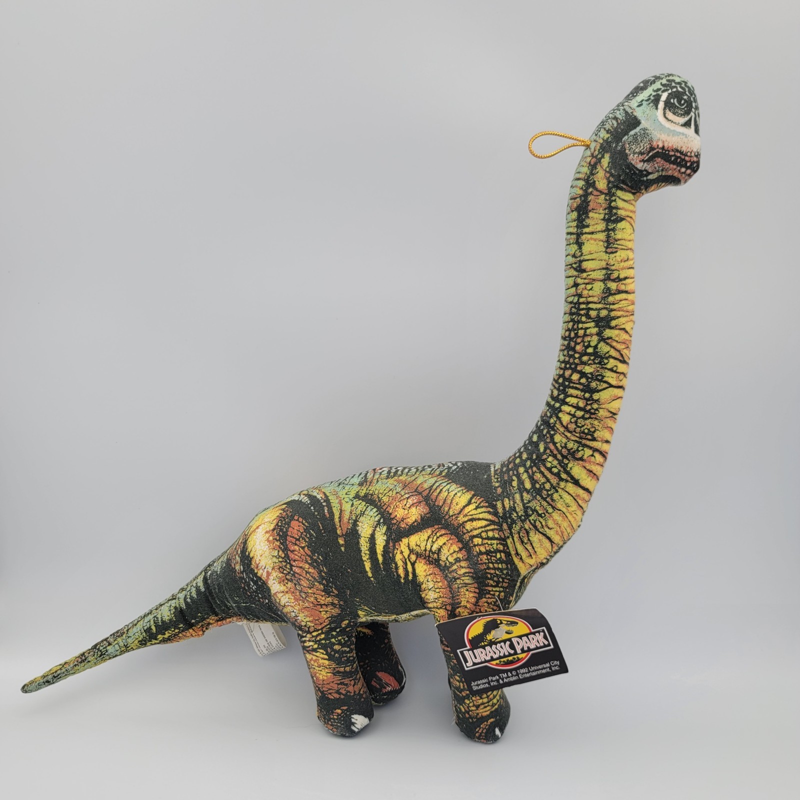 Vintage 1992 Jurassic Park Brachiosaurus 15” Plush Toy by Ace Novelty JP Tag