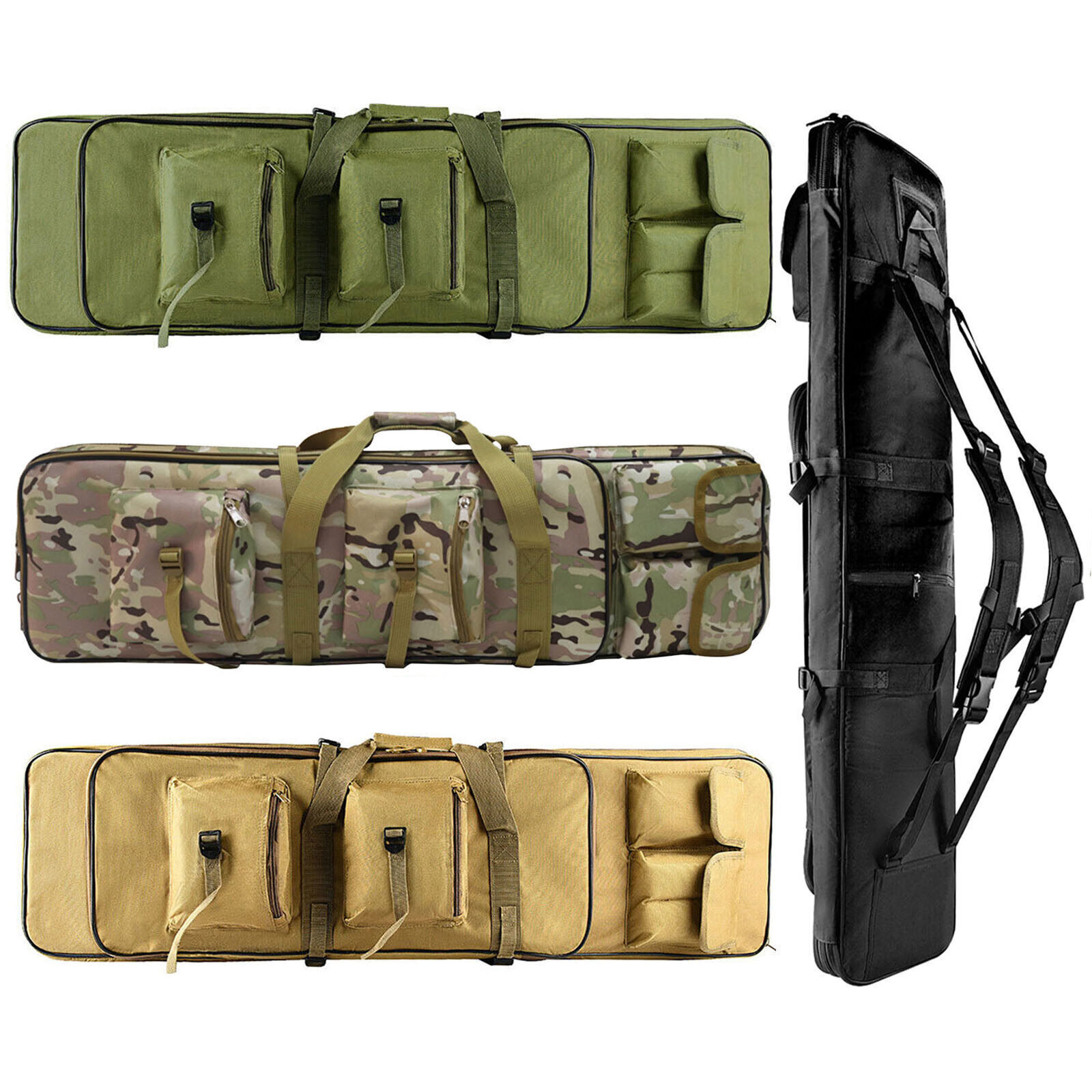 Tactical Rifle Bag Single or Double Case 37-52 Carbine Range Gun Padded Backpack