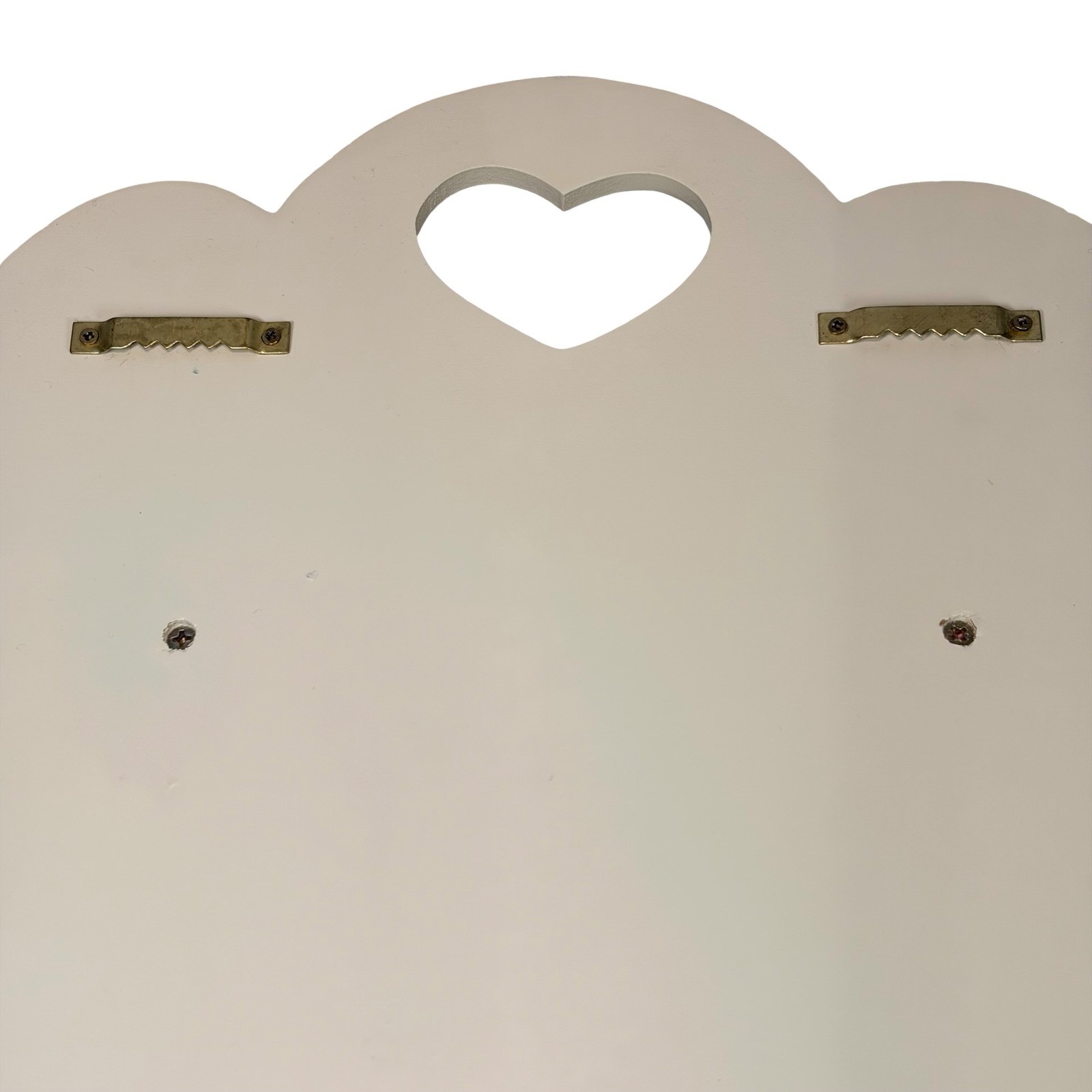 Kenyield Vintage Wood Wall Shelf Rack Heart Cutout Pink Roses Cottage Coe