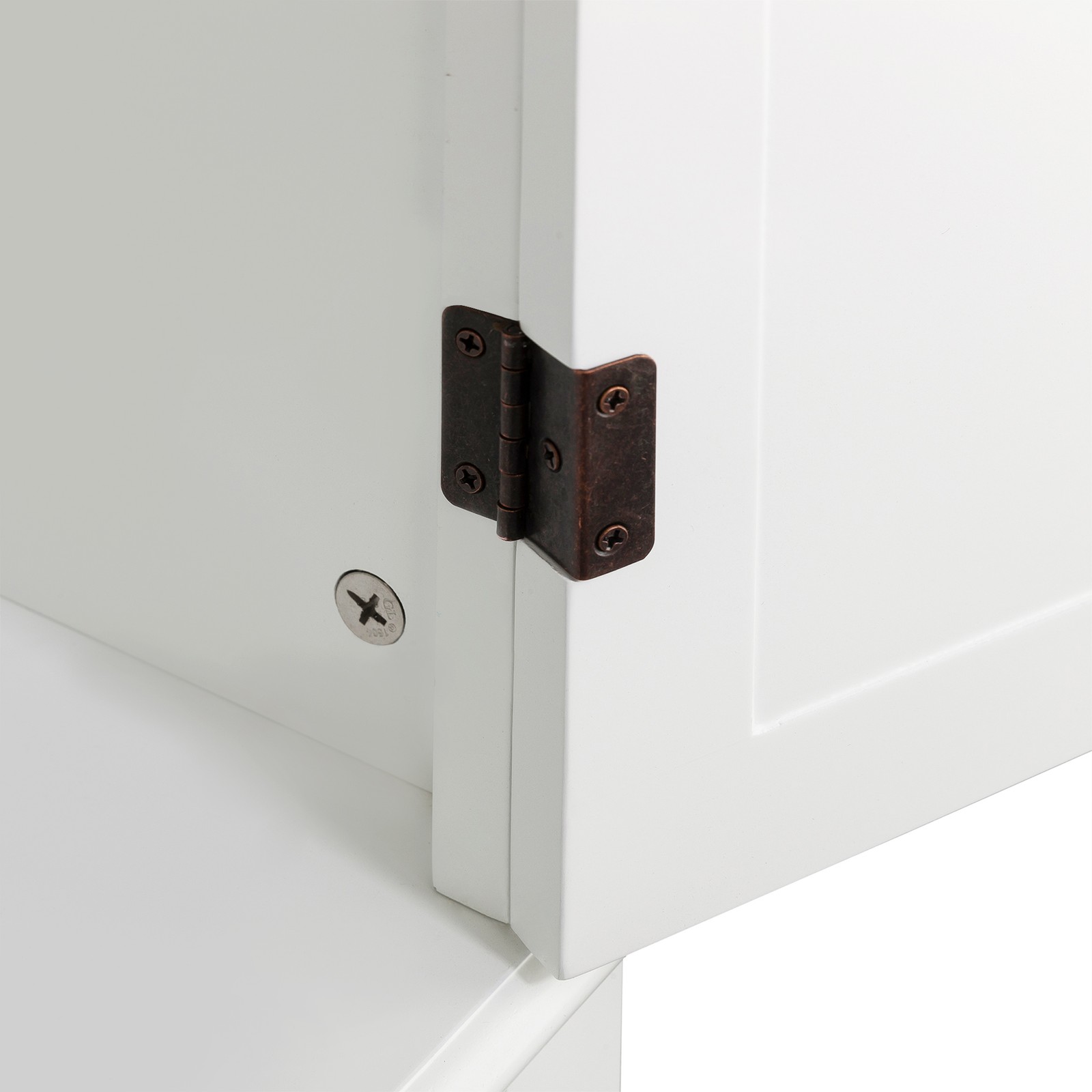 Teamson Home St. James Wooden Linen Tower Cabinet with 2 Drawers, White