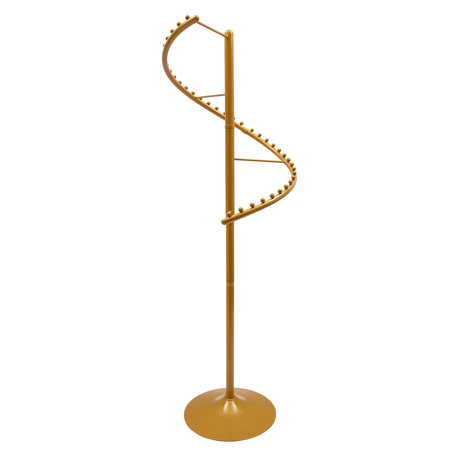 Modern Spiral Rotating Clothing Rack, Free Standing Heavy duty Garment Rack Gold