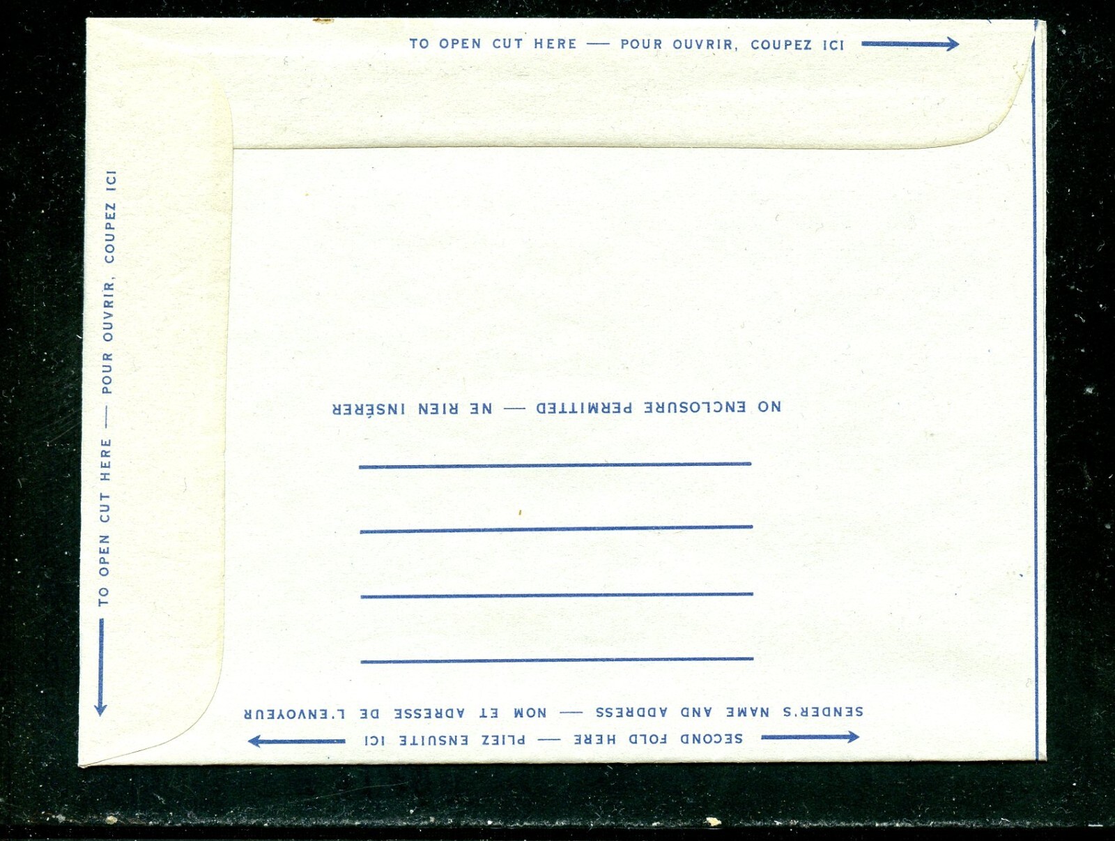 LOT 15932 UNUSED UA18 POSTAL AIR MAIL LETTER AEROGRAMME CANADA AIRPLANE