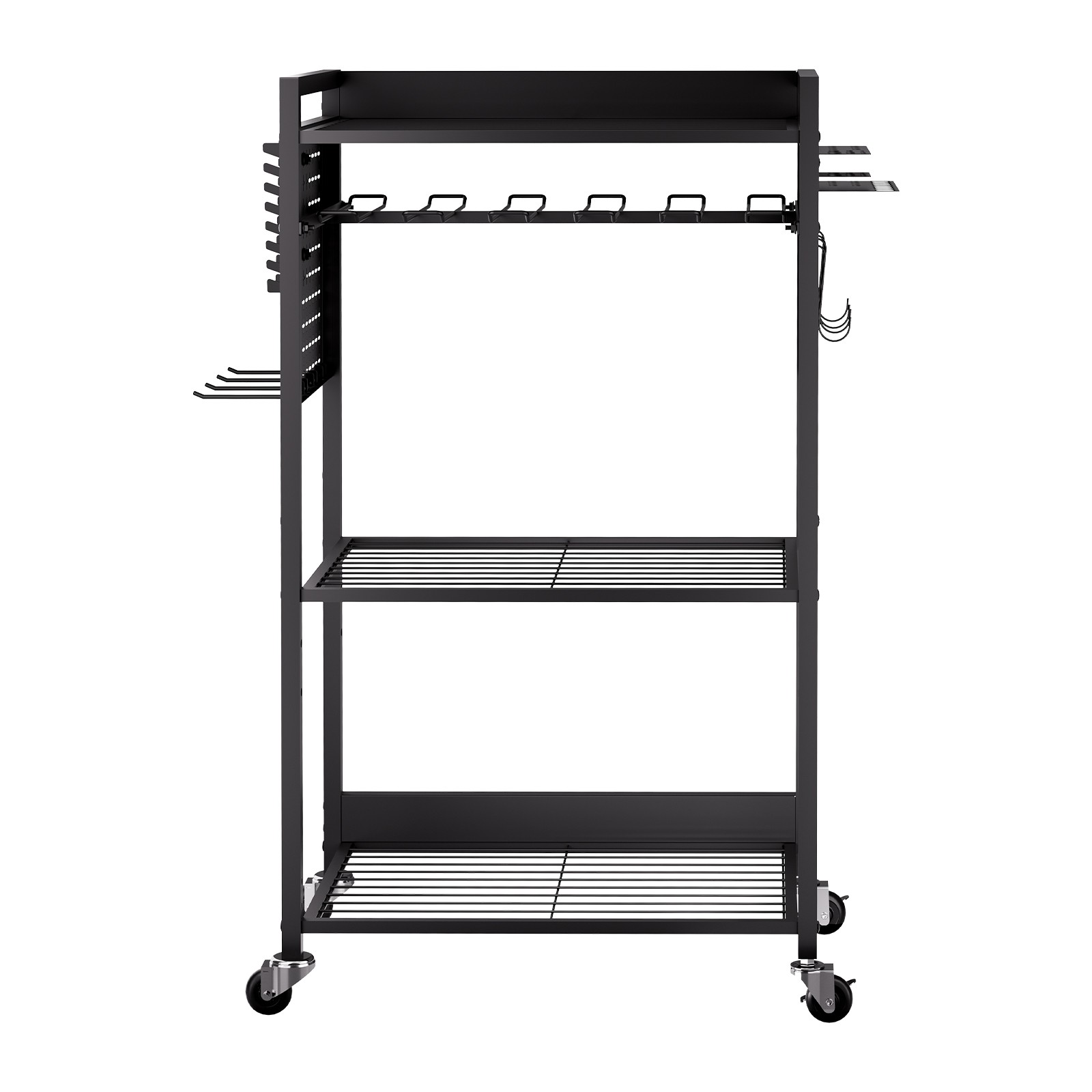 VEVOR 4-tier Tool Organizer Cart on Wheels 150 lbs Garage Cart for Workshop