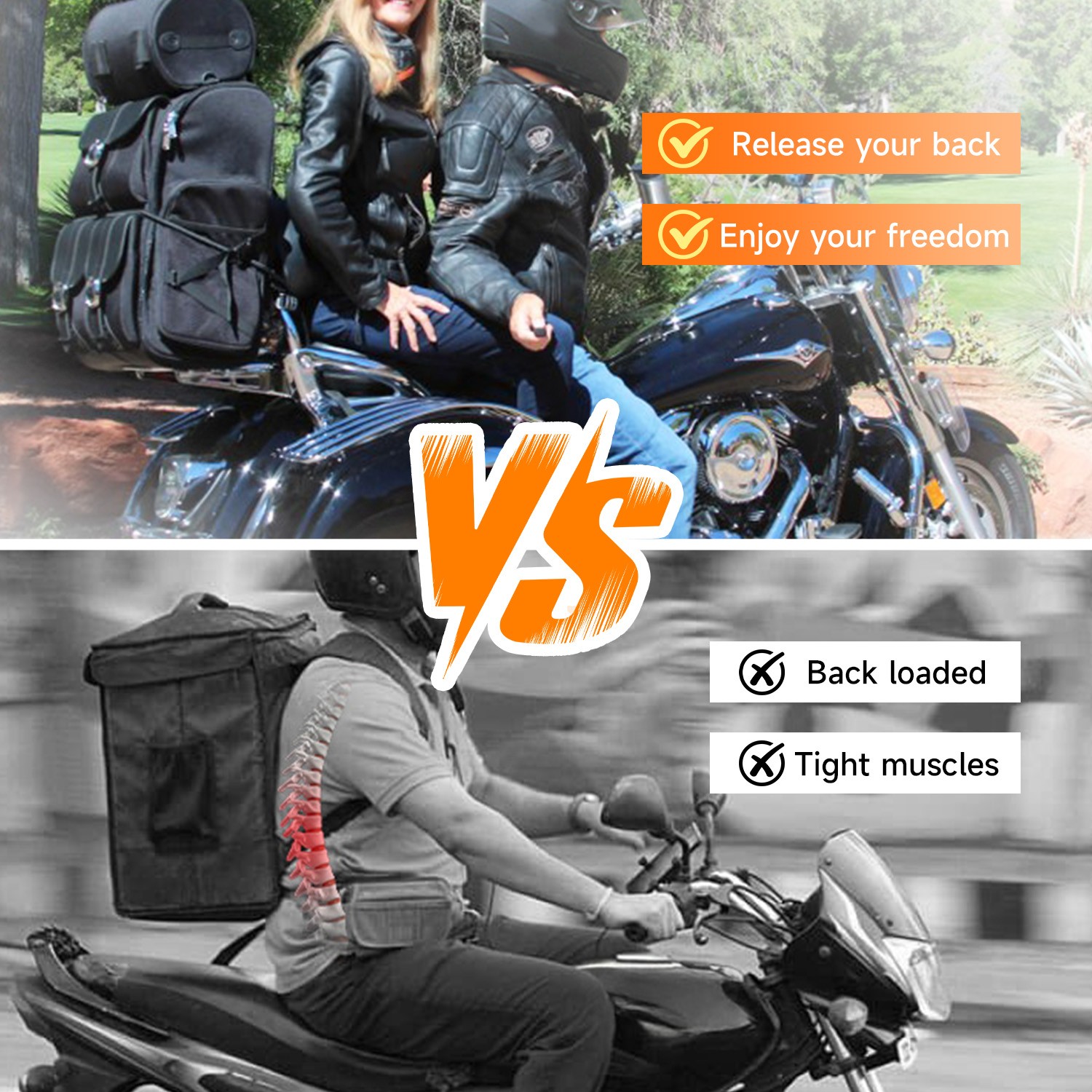 Detachable Two-Up Luggage Rack For Harley 2009-Up Touring Road King Street Glide