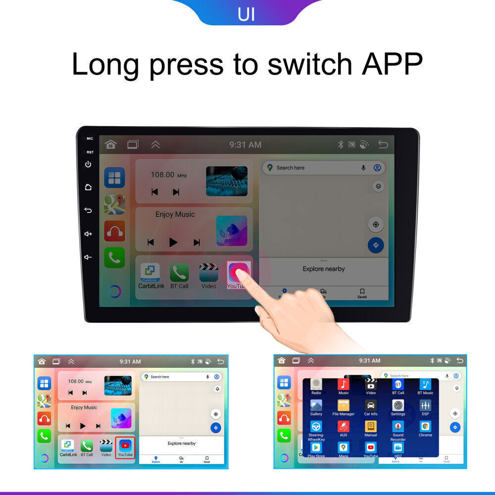 64GB For Toyota Venza 2008-2016 Apple Carplay Android 13 Car Stereo Radio GPS