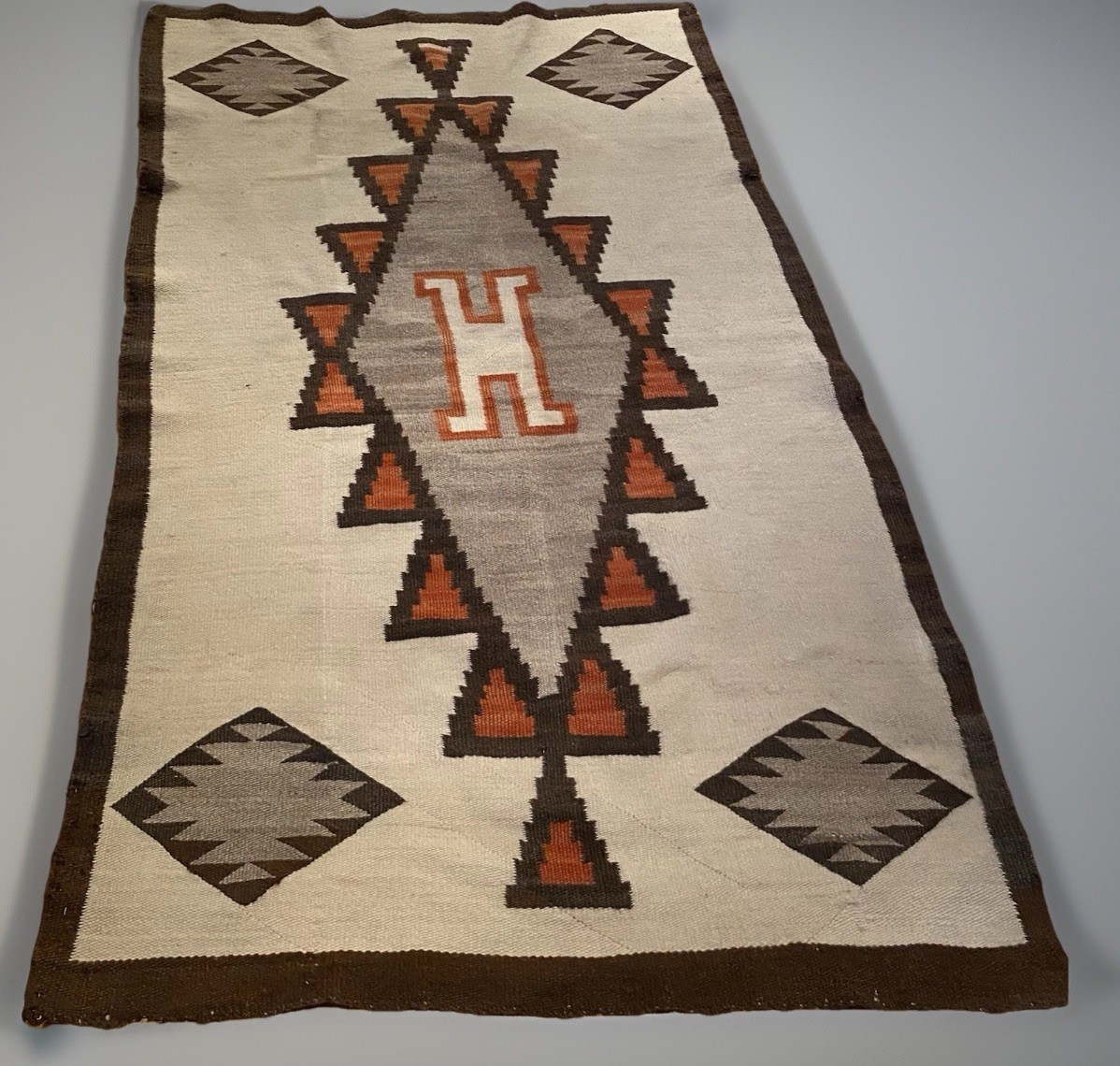 Antique Navajo Trading Post Rug Ganado Western Reservation 1915 Native American