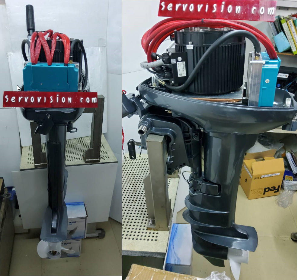 electric outboard 25-30HP Customized 48V,72V,96V TILLER, Option=RemoteC_by Fedex