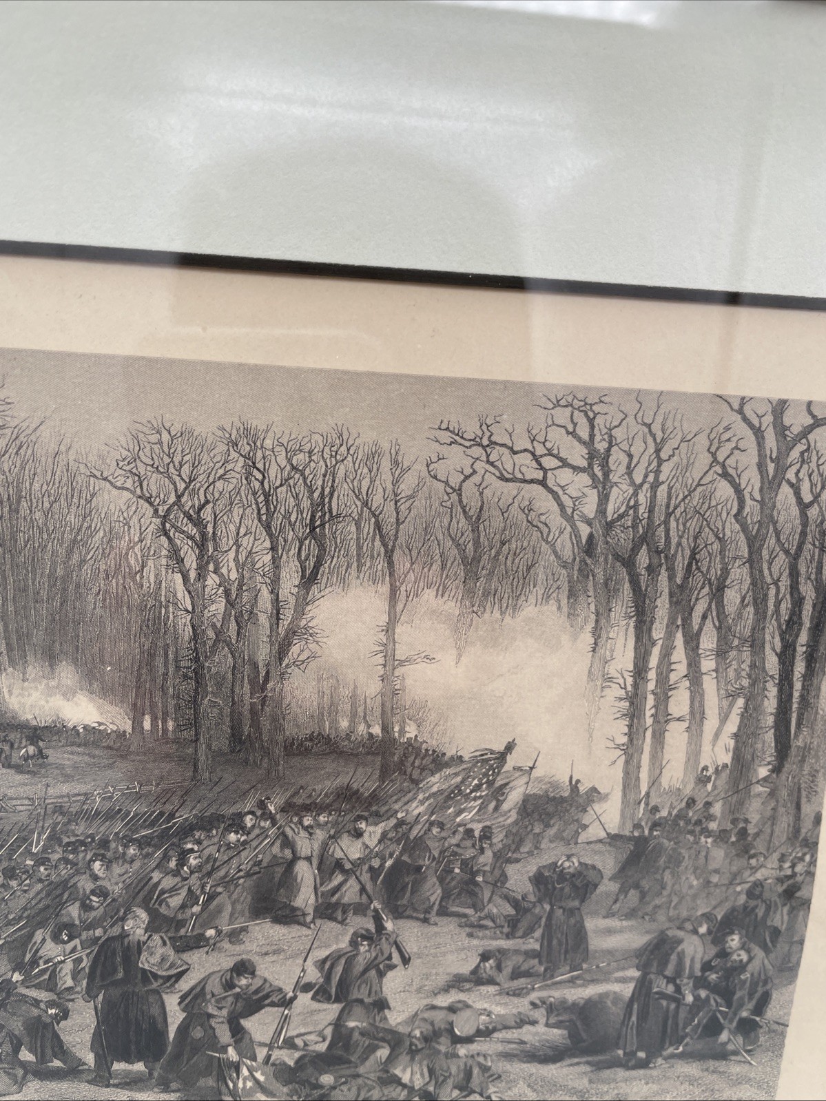 BATTLE OF MILL CREEK, Civil War Battle/Tennessee 1862 Print Lithograph 12”x11”