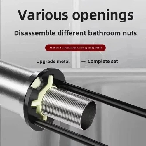 Multifunctional Sink Wrench Set, 2-Pack Basin and Faucet Wrench Tool with Fou.