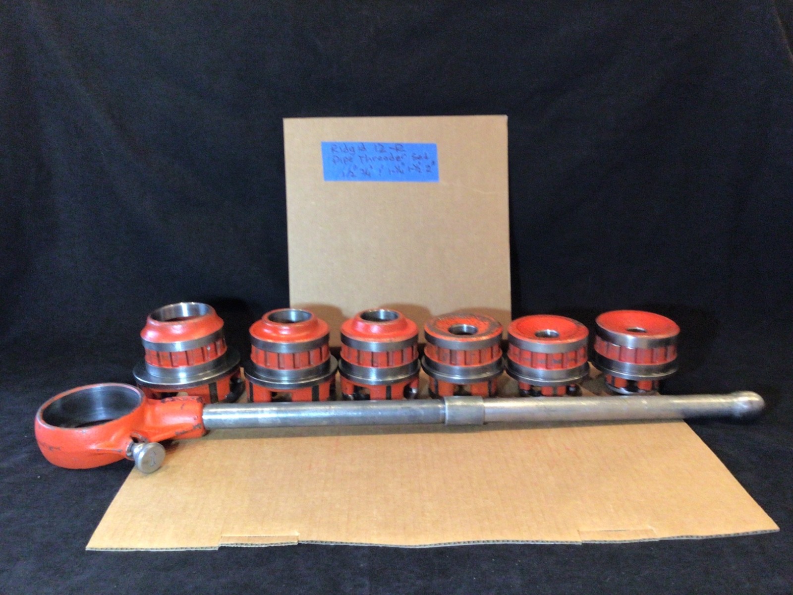 RIDGID 12 R PIPE THREADING DIE SET 1/2"-2", 6 Die Heads, FITS RIDGID 700 12R