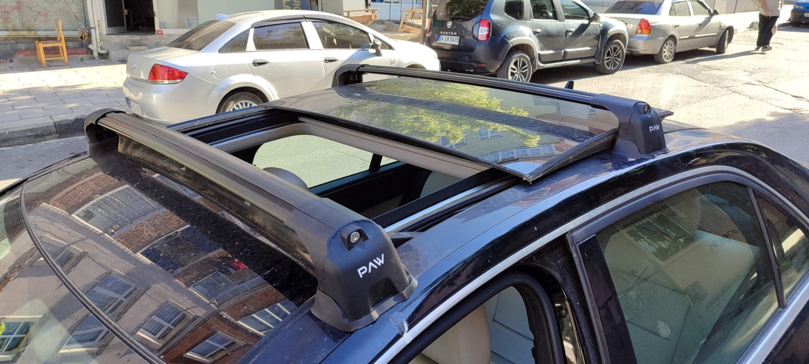 For Mercedes E Sedan W212 2013-2017 Roof Rack Cross Bars Fix Point Alu Silver