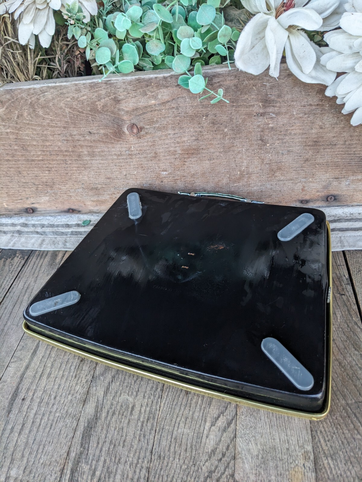 Vintage MCM BORG Beige/Gold Bathroom Scale