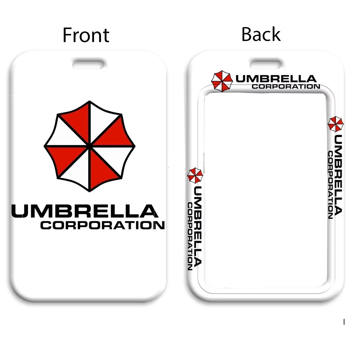 Resident Evil Umbrella Corporation Logo Lanyard ID Badge Holder Neck Strap White