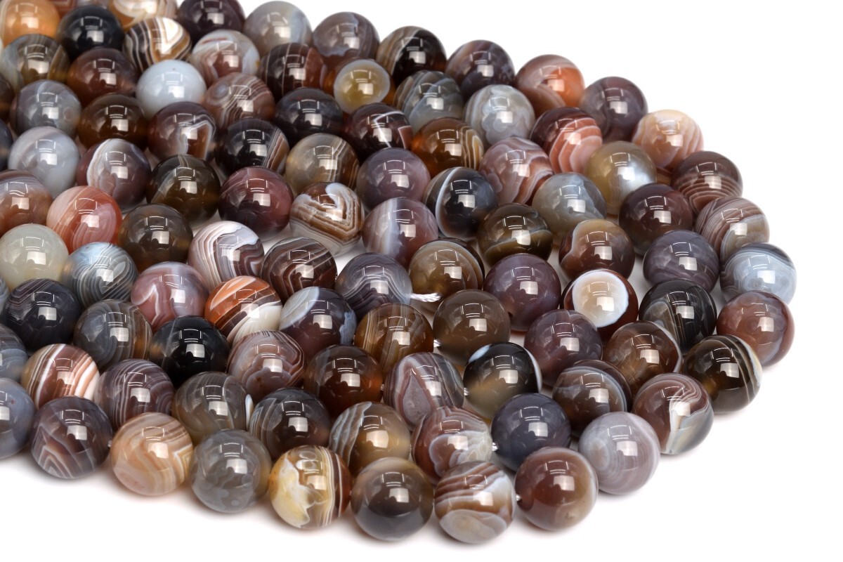 Natural Botswana Agate Beads Grade AAA Round Gemstone Loose Beads 4/6/8/10/12MM