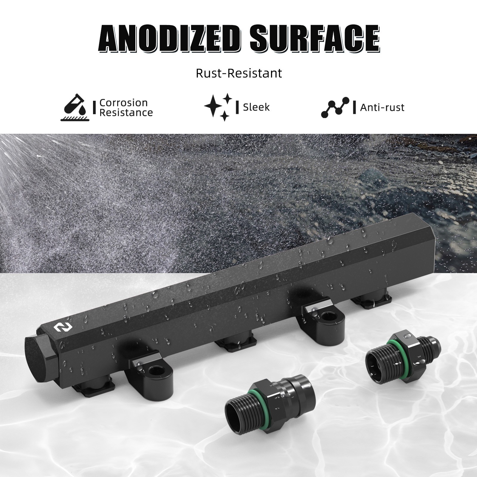 NICECNC Racing Fuel Rail Billet Aluminum For Can-Am Maverick X3 Max R RR 2017-23