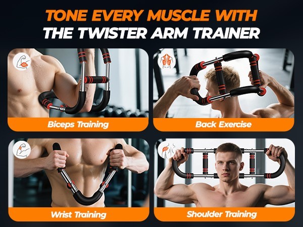 HTM Twister Arm Trainer, Adjustable Twister Arm Chest Exerciser Strength Trainer