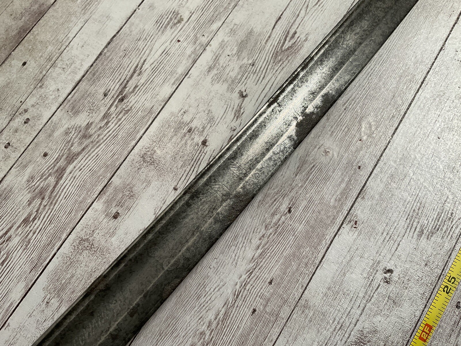 ORIGINAL CIVIL WAR BARN FIND CUSTOM USN OFFICER SWORD NAMED WITH METAL GRIP