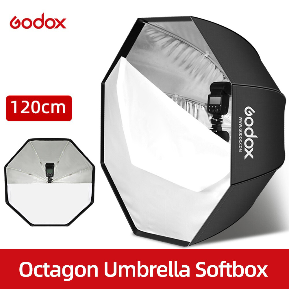 US GODOX 47" 120cm Portable Octagon Umbrella Softbox For Studio Speedlight Flash