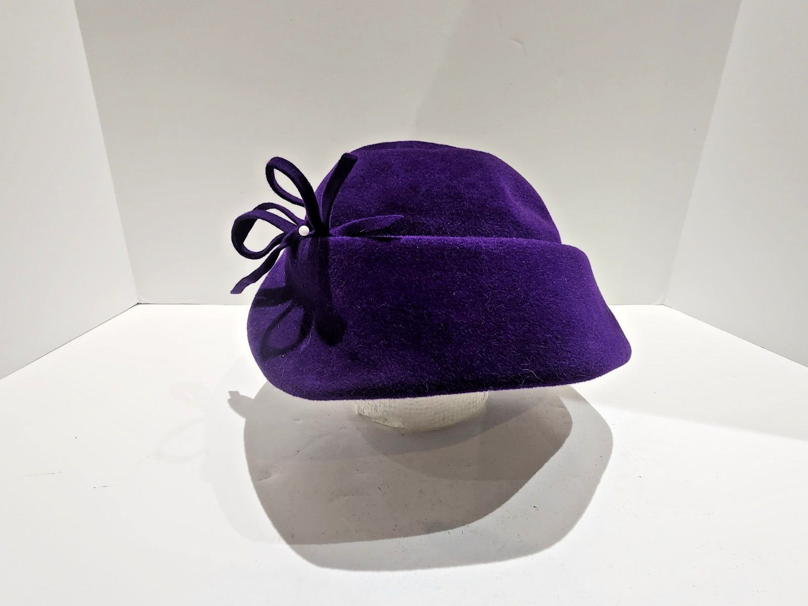 Vintage Le Montet, Velour Imported Women's Hat, Purple, Rare