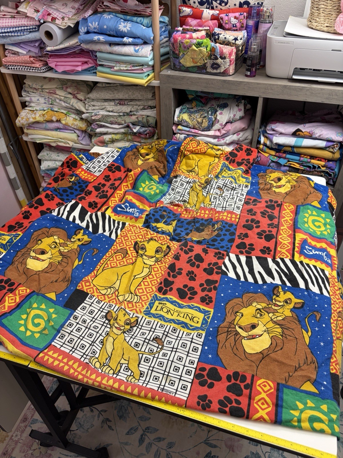 Disney The Lion King Twin Size Fitted Sheet Vintage 1990's Simba