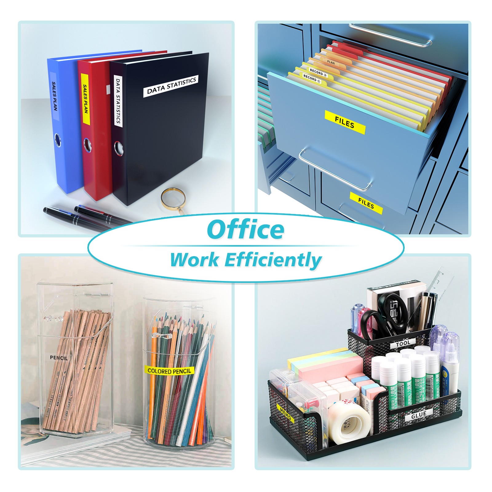 7PK Dymo Letratag Refill 91331 91330 White Plastic Label Tape 12mm LT-100H 1/2"