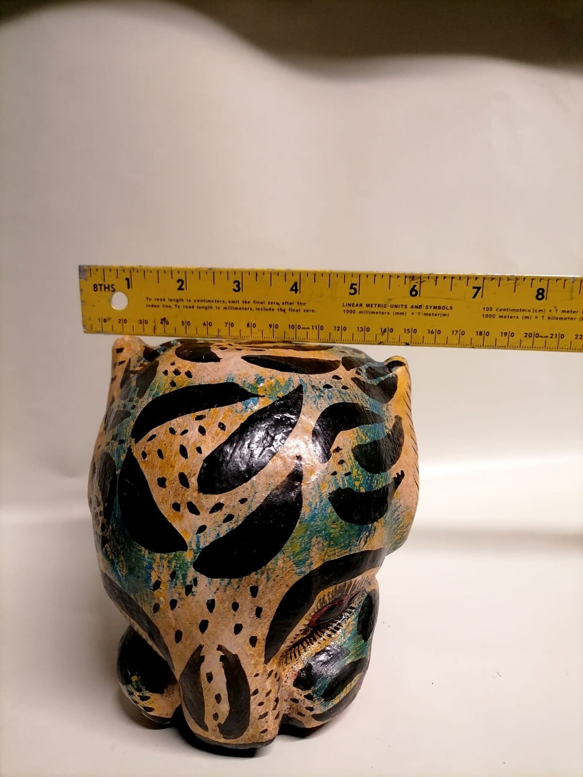 Small NEW Jaguar Head Mask Mexican Folk Art Carved Wood Guerrero Leopard Cat