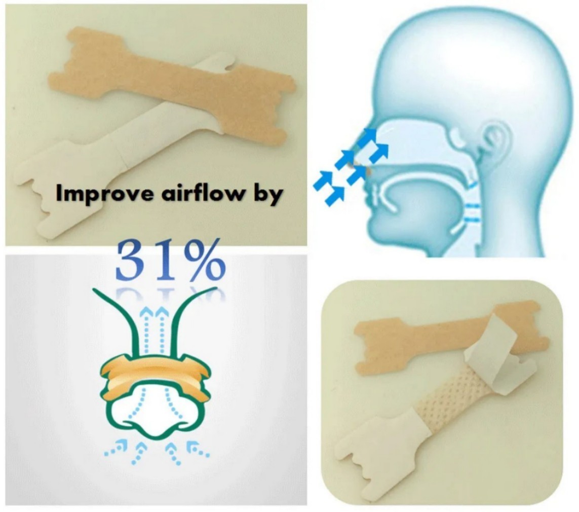 NASAL STRIPS Breathe Nose Better Reduce Snoring Now Apnea Adhesive Right Sleep