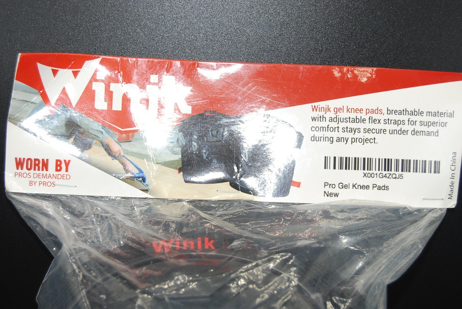 Professional Gel Knee Pads with adjustable flex straps By Winjk Comfortable