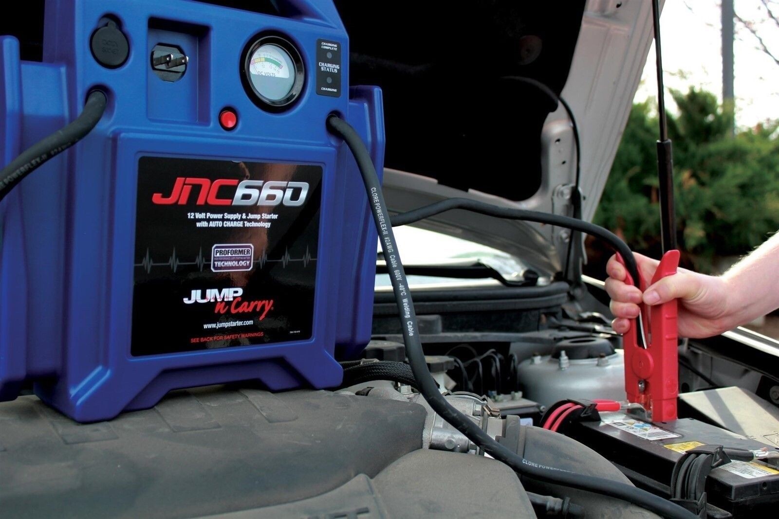 Portable JNC660 Battery Booster Pack Charger Power Jump Starter Box Heavy Duty!