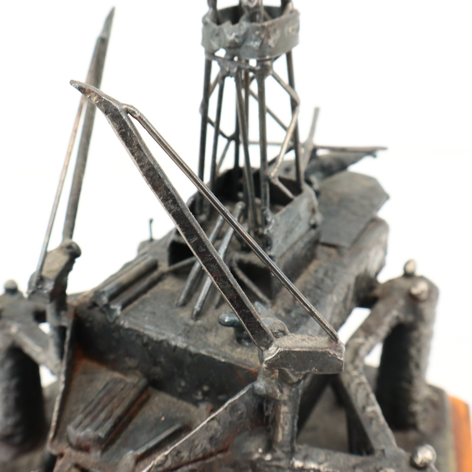 1975 Carl Andersen Deep Sea Saga Oil Rig Model, Norway, Bronze/Wood