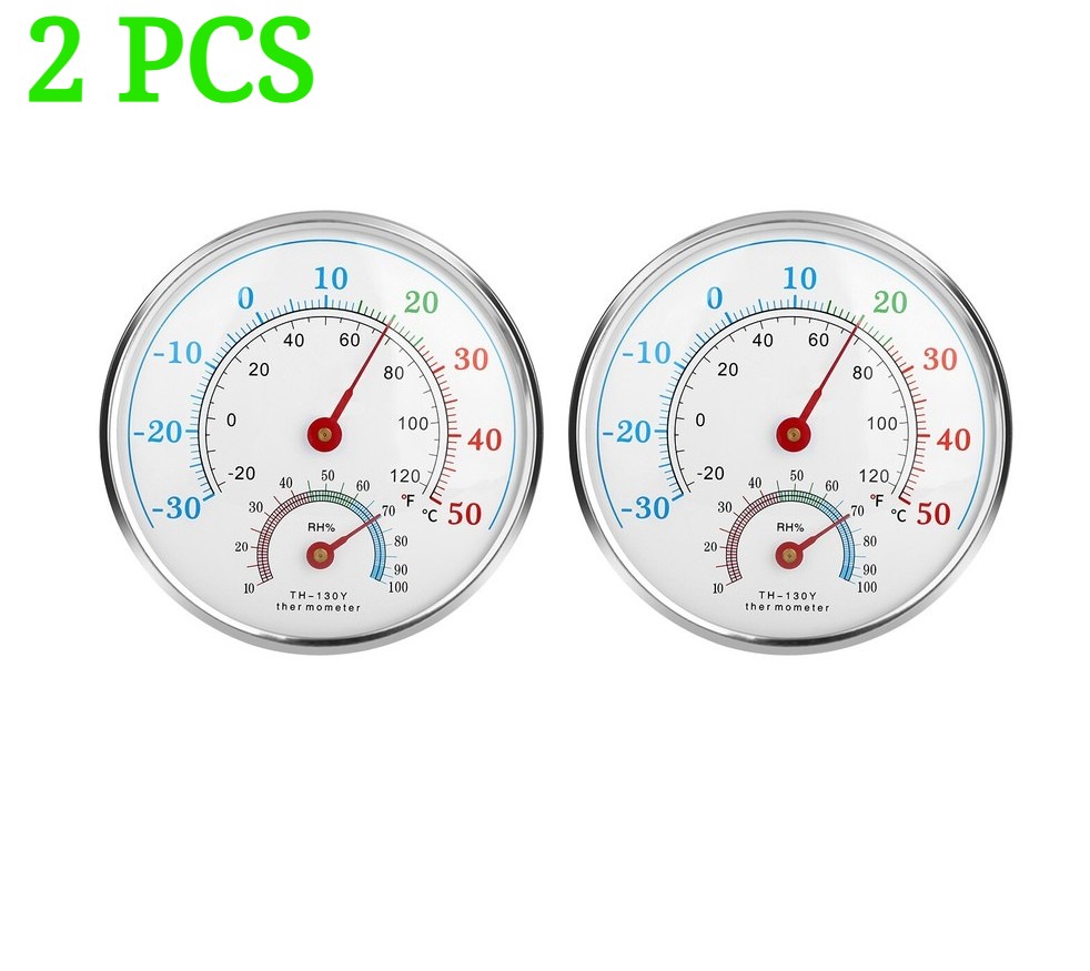 2pcs Analog Thermometer Hygrometer Humidity Meter Gauge Temperature Room Indoor