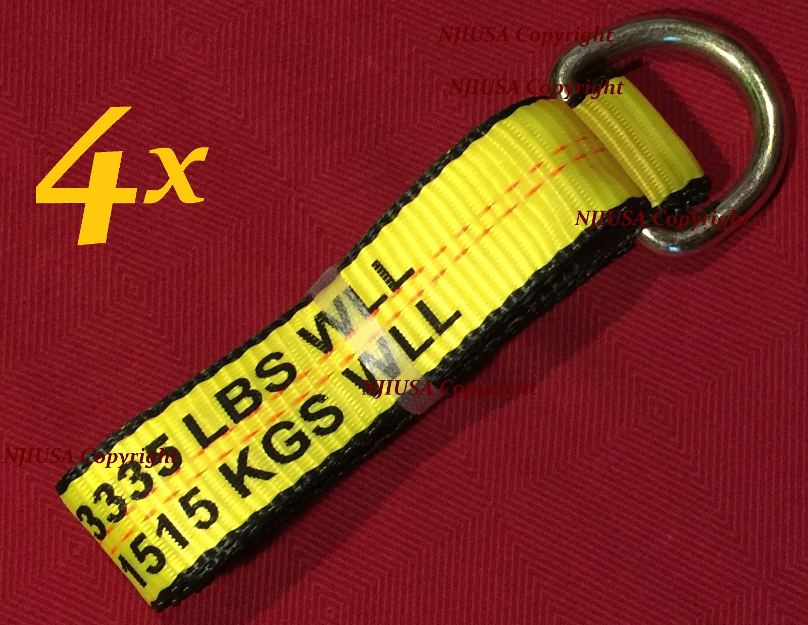 4X 8' Lasso Straps Wrecker Car Hauler Truck Tow Dolly Tire Wheel Tie Down Strap