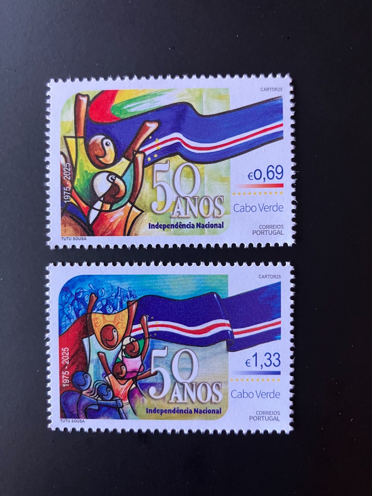 Portugal 2025 - 50 Years Cabo Verde Independence stamps set MNH