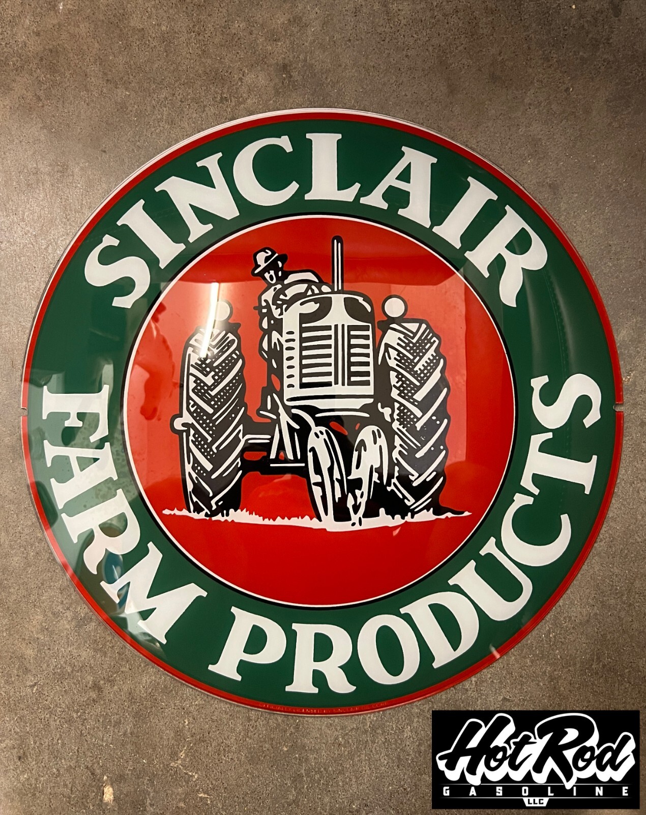 SINCLAIR FARM PRODUCTS Reproduction 13.5" Gas Pump Globe Face / Lens