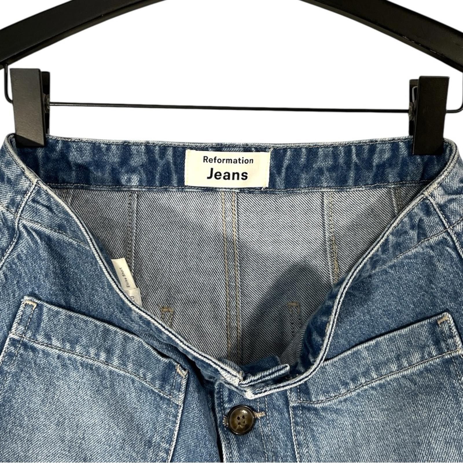 Reformation Eloise Denim Short size 29 High Waist Exposed Button Fly