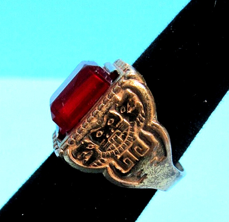 RARE OVALTINE CAPTAIN MIDNIGHT AZTEC SUN-GOD RING