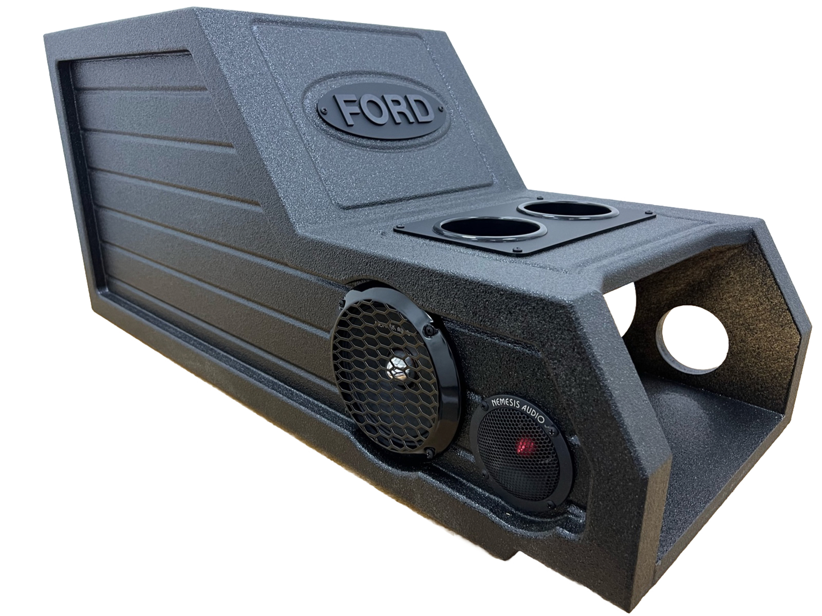 Ford F-250 08-16 Center Console Subwoofer Box Speaker Box 12” Woofer Ported