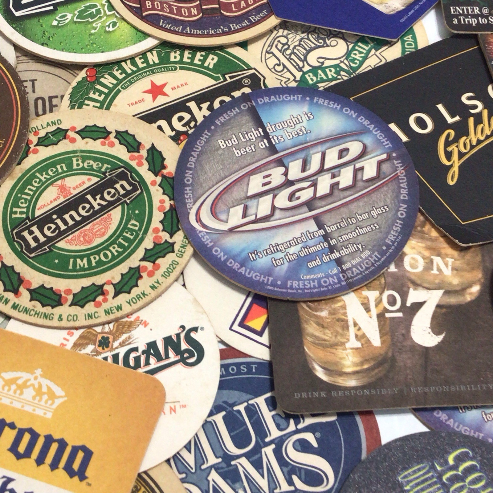 Vintage Mixed Lot of 125 Barware Beer Drink Coasters Liquor Pub Advertising