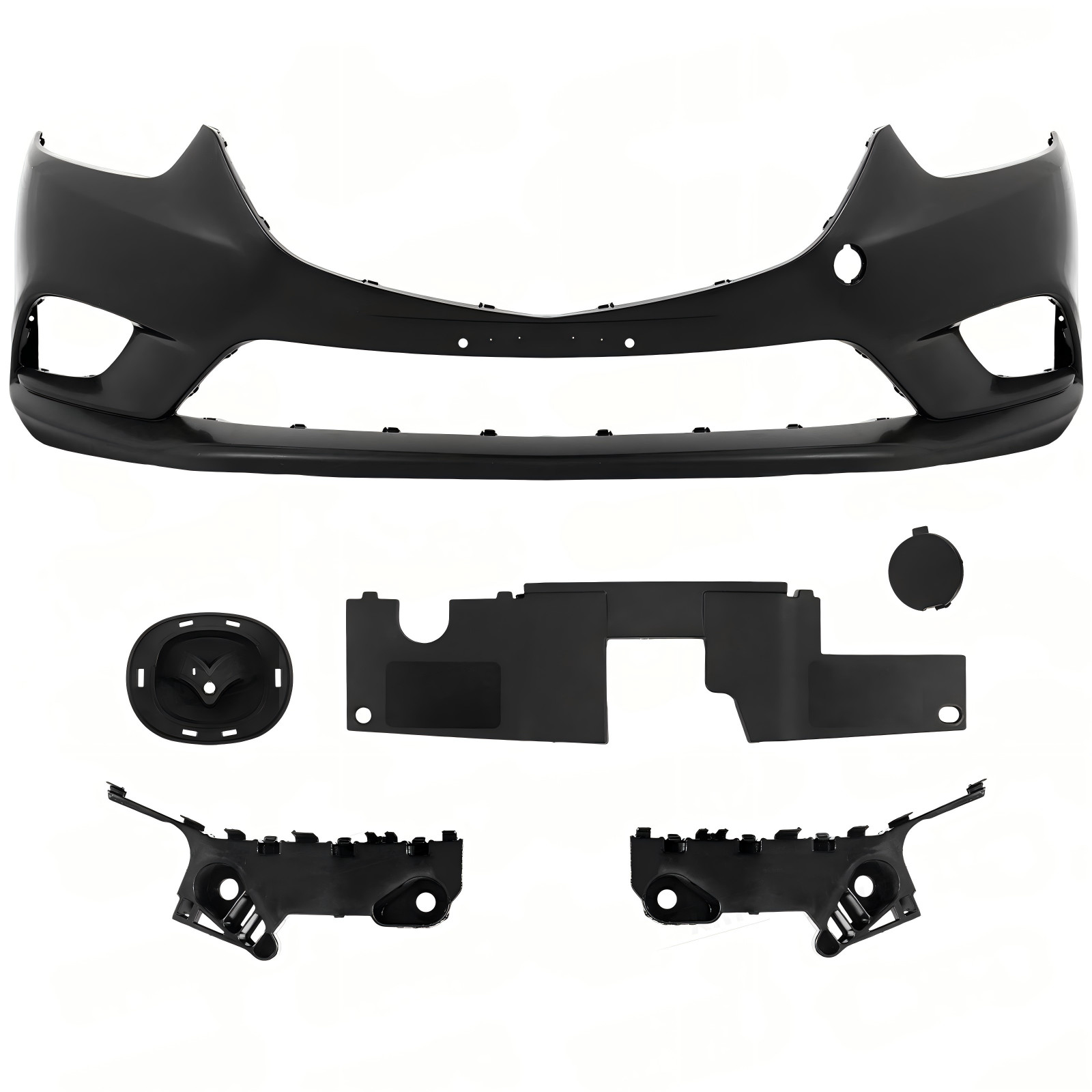 Front Bumper Cover Grille Grill Bracket Assembly For 2014-2017 Mazda 6 Mazda6