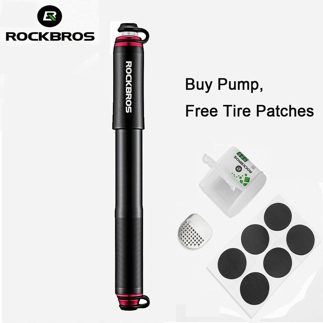 ROCKBROS Portable Bicycle Air Pump 120PSI Sports Ball Pump Needle Valve Pumps US