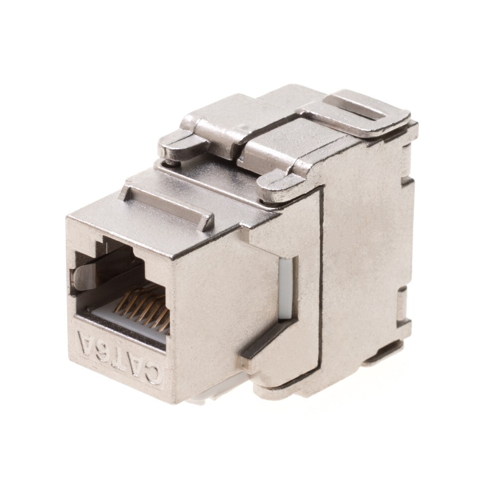 CAT6A FTP Keystone Jack 45 Degree RJ45 8P8C Shielded Tool-less Multi-Pack Lot