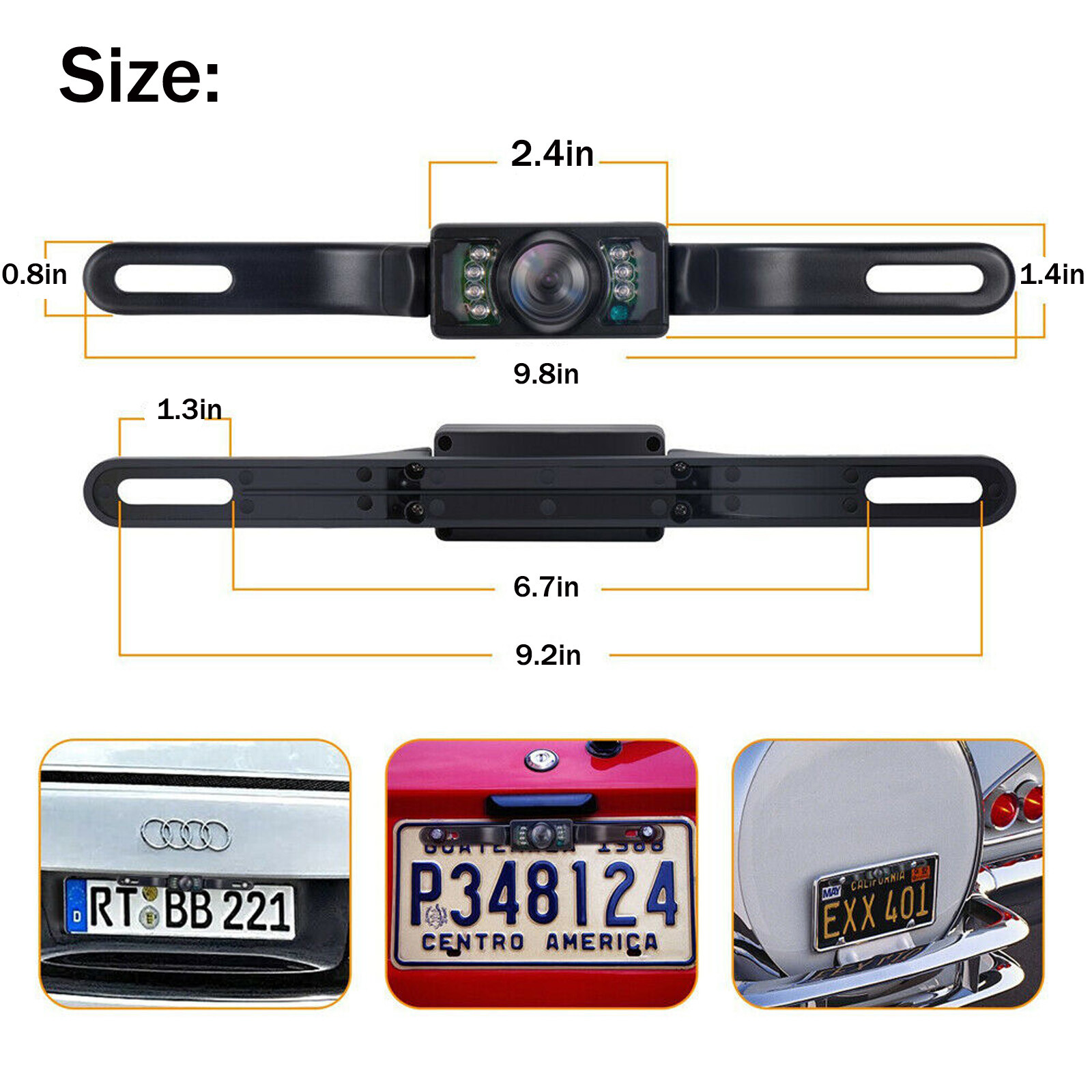 5" Monitor Backup Camera Car Rear View Wireless HD Parking System Night Vision