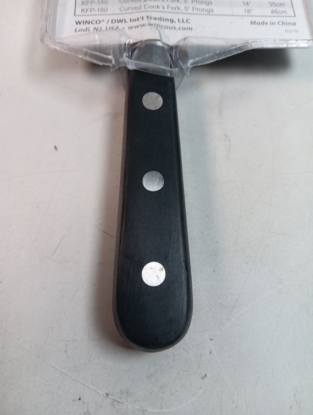 Winco KFP71 7 in Acero Carving Fork