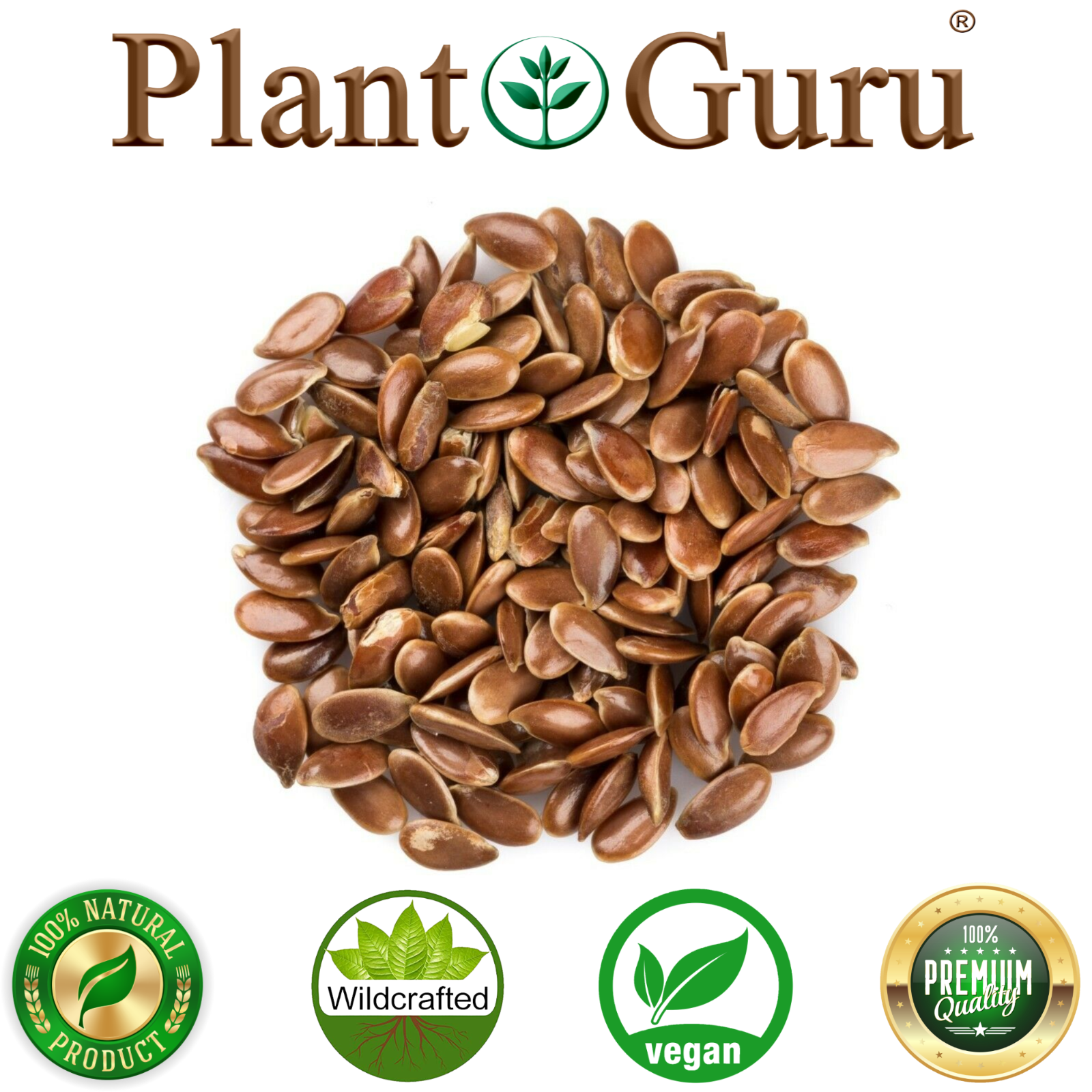 Brown Flax Seeds Whole Grain Seed Flaxseed NON GMO Linseed 1 oz to 20 lbs. Bulk