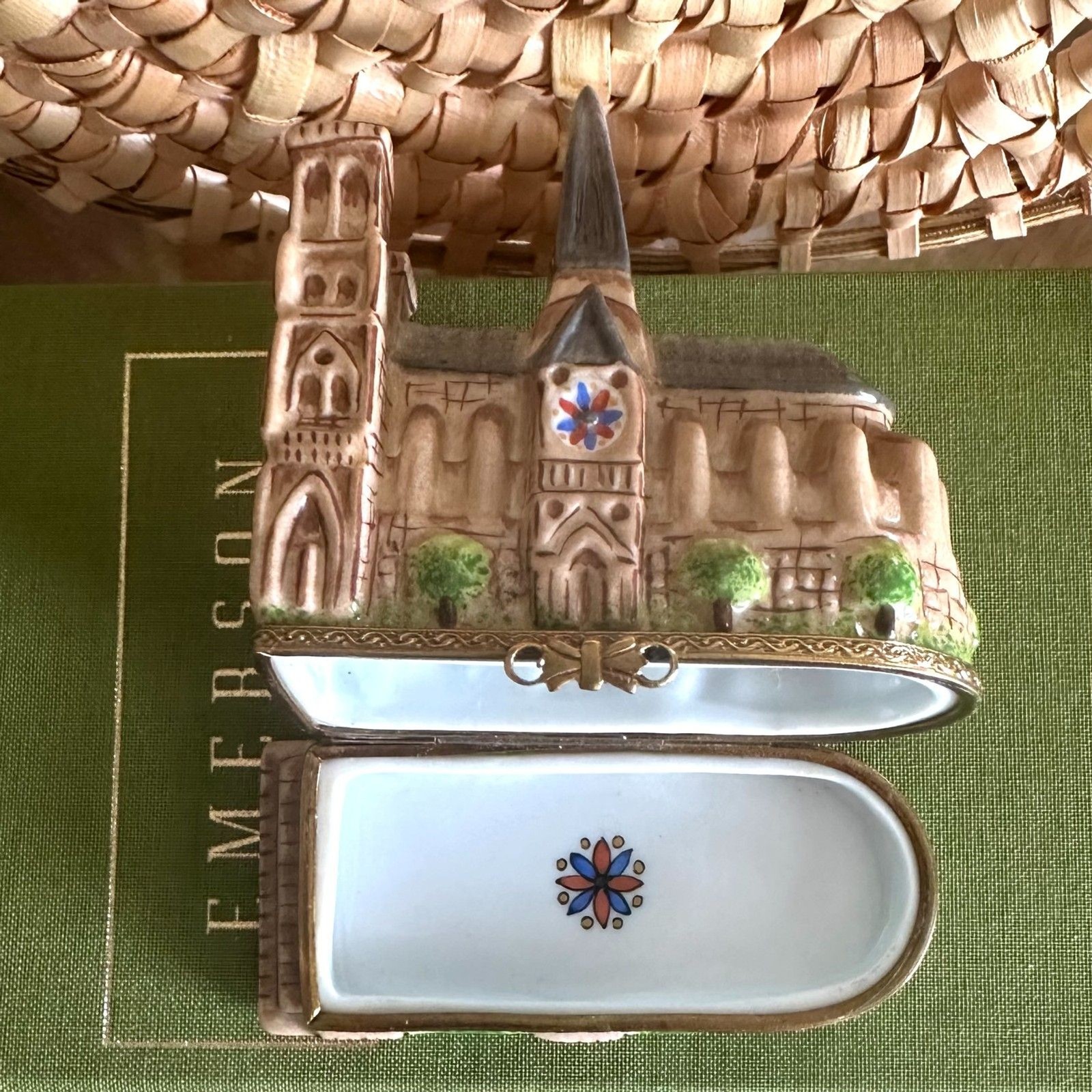 RARE Limoges Peint Main Notre Dame Trinket Box, Elda Creations, Limited Edition