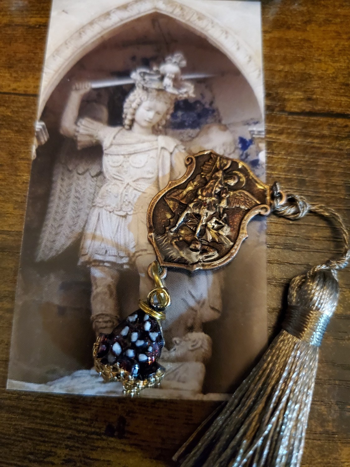 St. Michael Shield Medallion Stones Cave Monte Sant’Angelo Gargano Italy